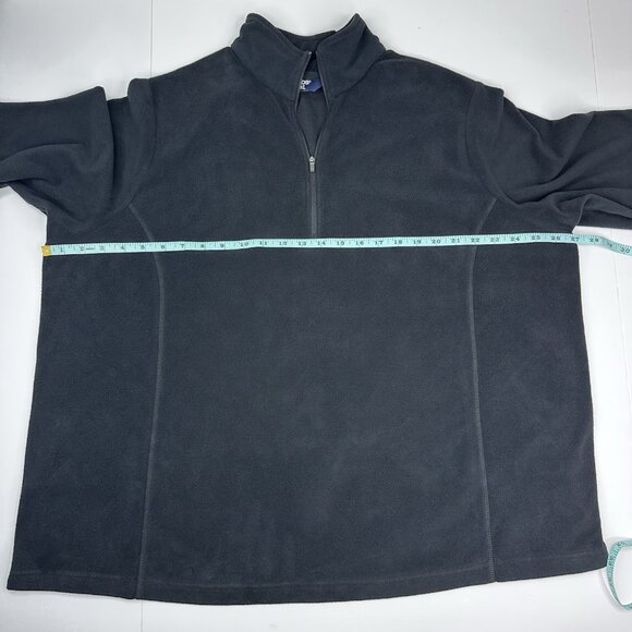 Lands' End Women Black Athletic Quarter Zip Fleece Activewear Top 2XL/20-22W/C54 - Picture 14 of 16